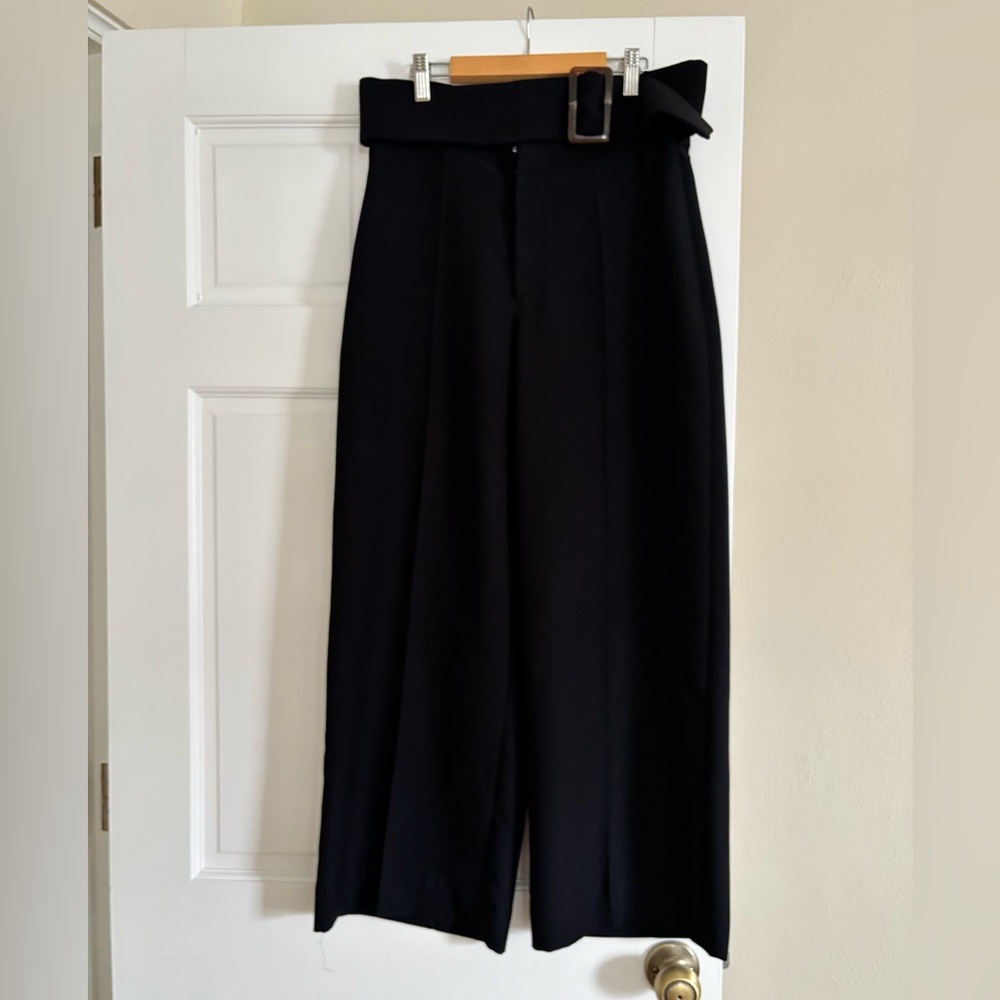 & Other Stories Elegant Black Wide Leg Trousers